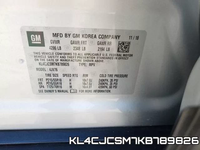 KL4CJCSM7KB789826 фото 2