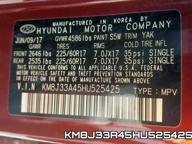 KM8J33A45HU525425 фото 2