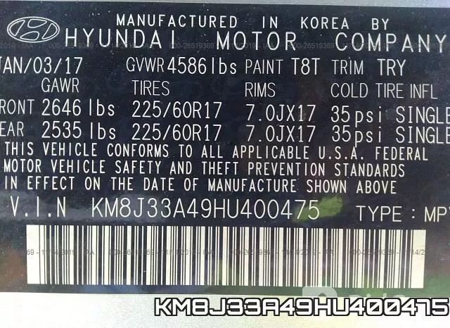 KM8J33A49HU400475 фото 8