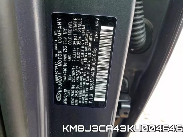 KM8J3CA43KU004646 фото 2