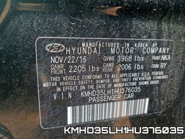 KMHD35LH1HU376035 фото 2