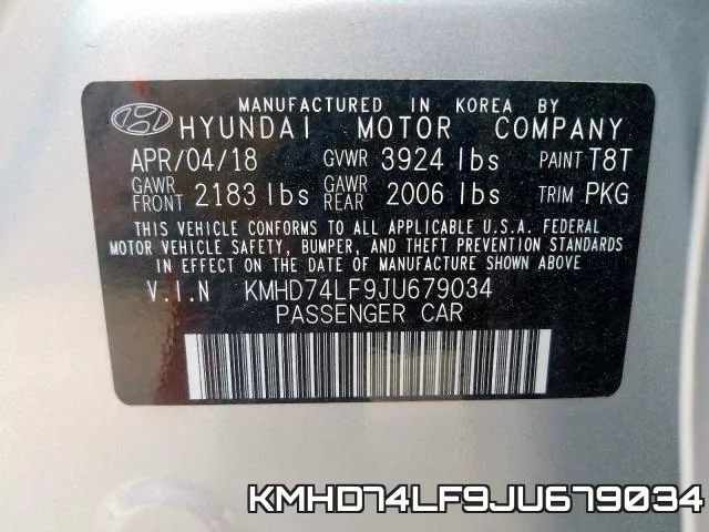 KMHD74LF9JU679034 фото 2