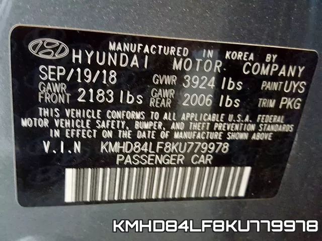 KMHD84LF8KU779978 фото 2