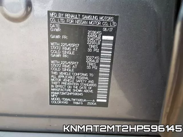 KNMAT2MT2HP596145 фото 2