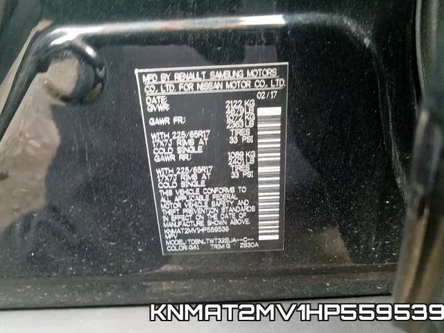 KNMAT2MV1HP559539 фото 2