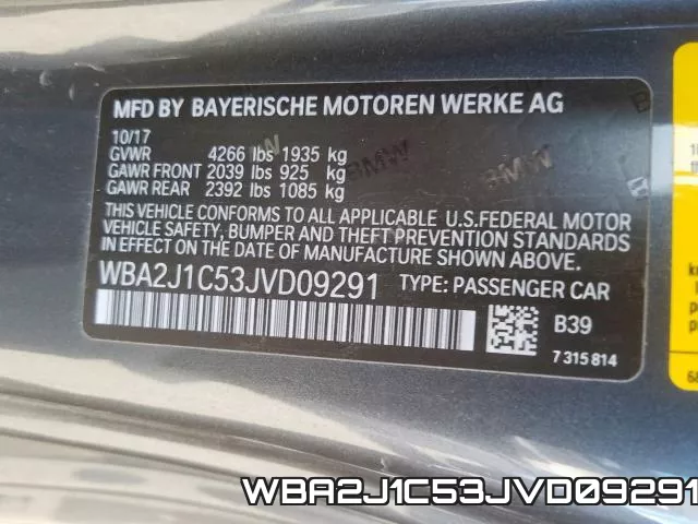 WBA2J1C53JVD09291 фото 2