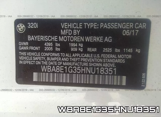 WBA8E1G35HNU18351 фото 6