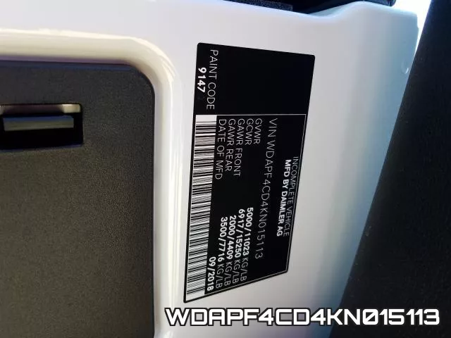 WDAPF4CD4KN015113 фото 2