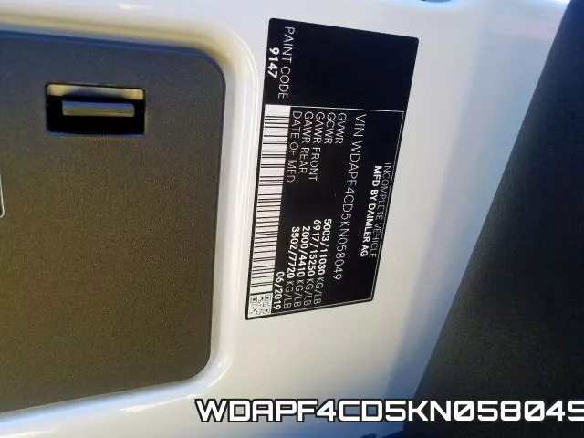 WDAPF4CD5KN058049 фото 2