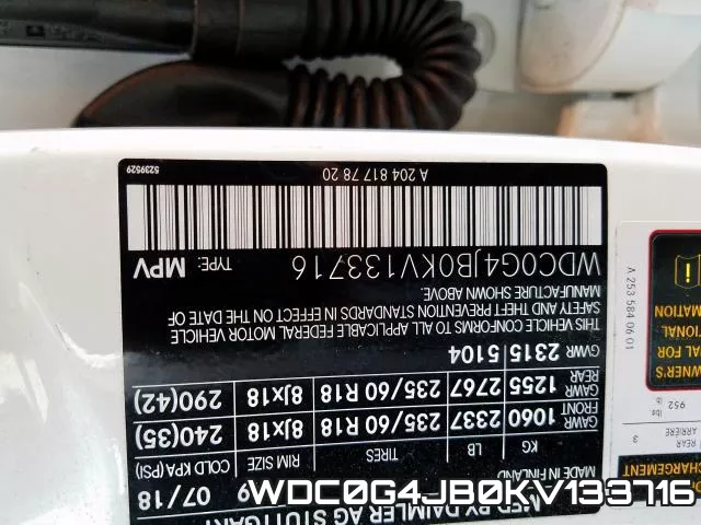 WDC0G4JB0KV133716 фото 2