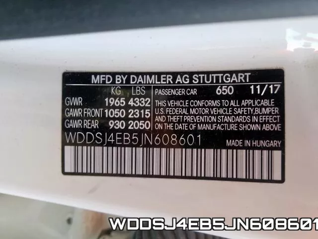 WDDSJ4EB5JN608601 фото 2
