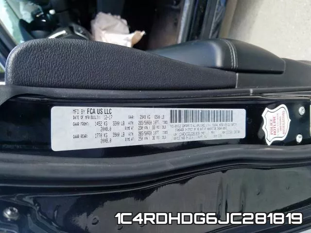 1C4RDHDG6JC281819 фото 2