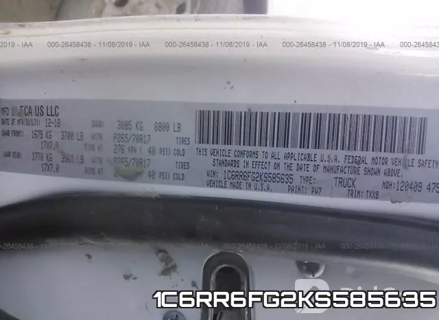 1C6RR6FG2KS585635 фото 8