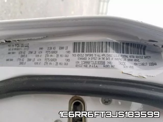 1C6RR6FT3JS183599 фото 2