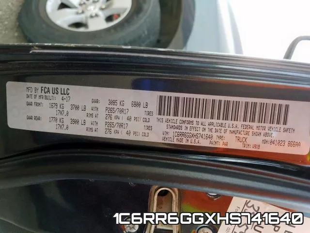 1C6RR6GGXHS741640 фото 2