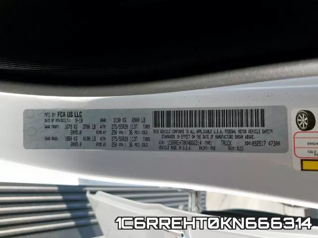 1C6RREHT0KN666314 фото 2