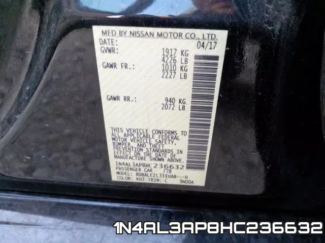 1N4AL3AP8HC236632 фото 2