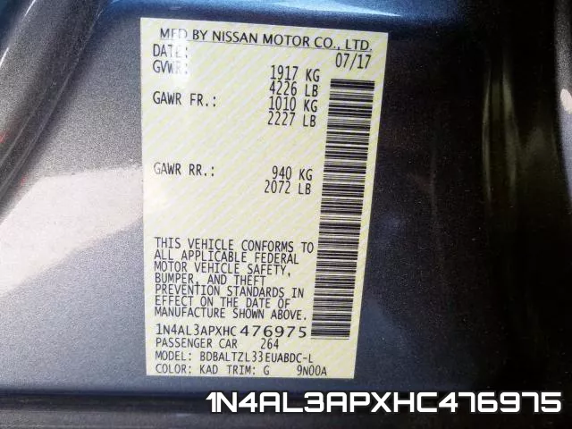1N4AL3APXHC476975 фото 2