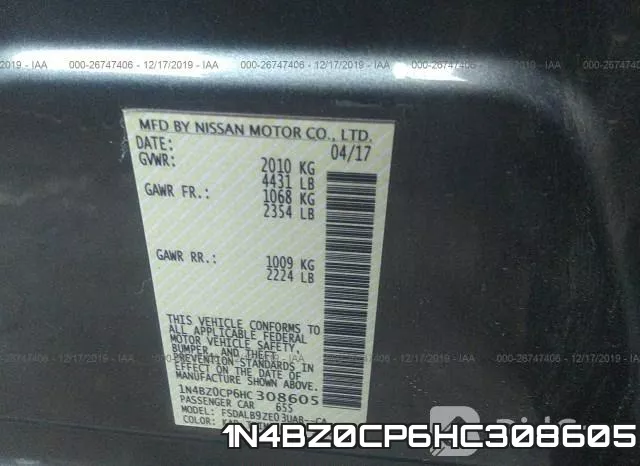 1N4BZ0CP6HC308605 фото 7