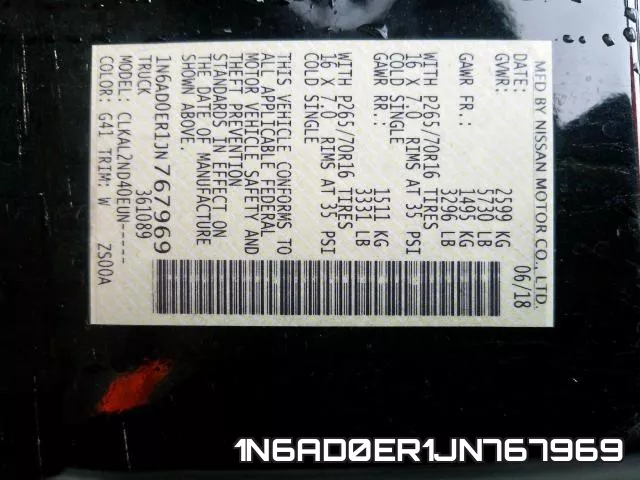 1N6AD0ER1JN767969 фото 2