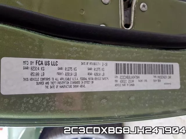 2C3CDXBG8JH247904 фото 2