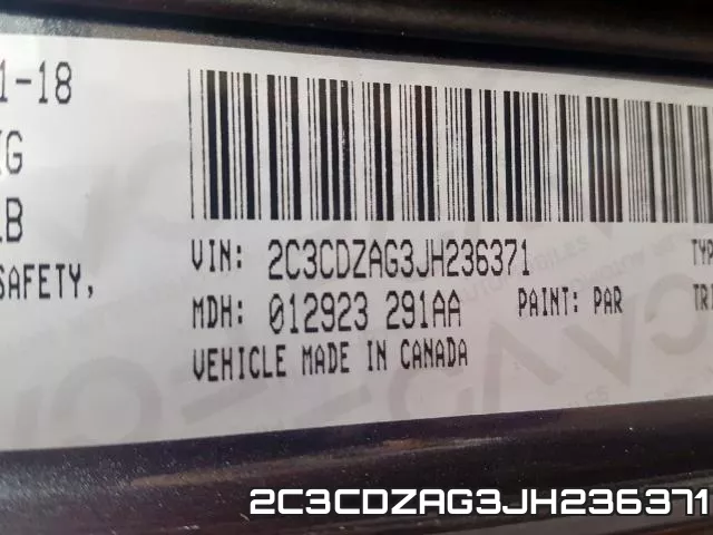2C3CDZAG3JH236371 фото 2