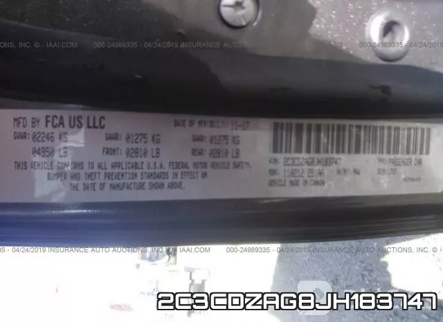 2C3CDZAG8JH183747 фото 8