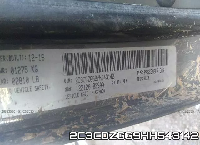 2C3CDZGG9HH543142 фото 8