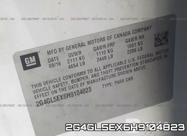 2G4GL5EX6H9104823 фото 8