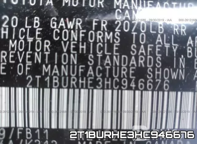 2T1BURHE3HC946676 фото 8
