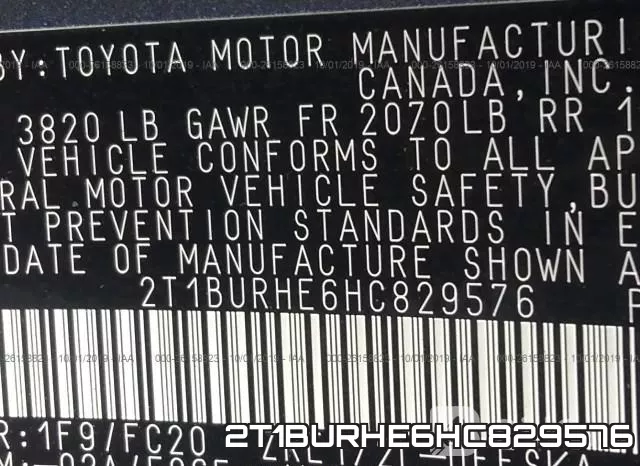 2T1BURHE6HC829576 фото 9