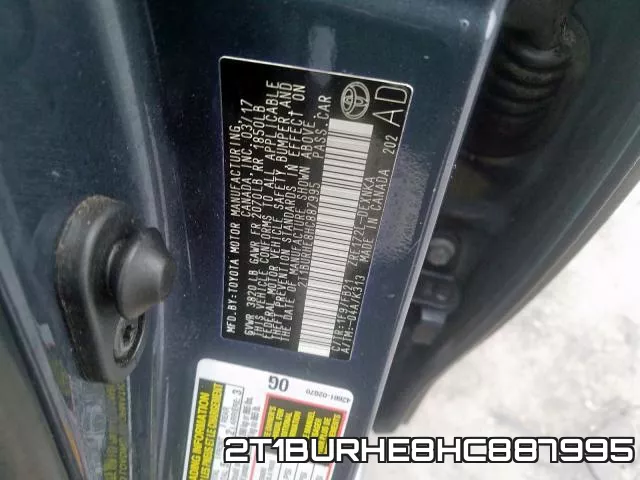 2T1BURHE8HC887995 фото 2