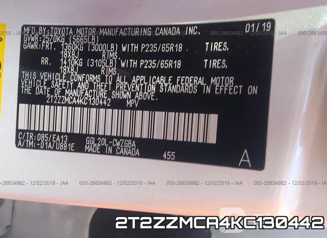 2T2ZZMCA4KC130442 фото 8