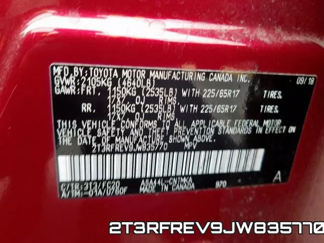 2T3RFREV9JW835770 фото 2