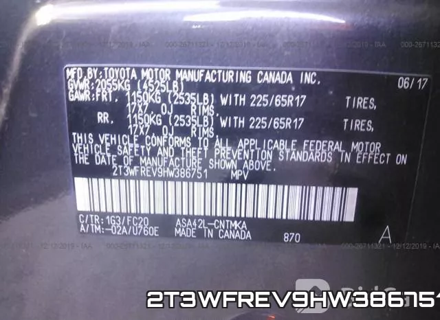 2T3WFREV9HW386751 фото 9