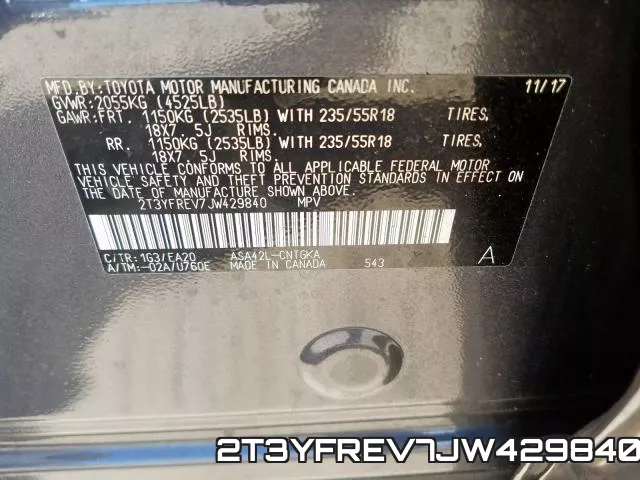2T3YFREV7JW429840 фото 2