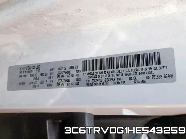 3C6TRVDG1HE543259 фото 2