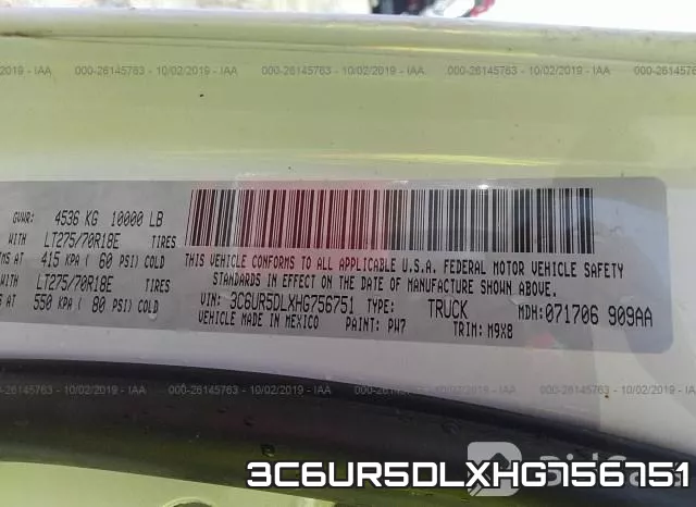 3C6UR5DLXHG756751 фото 7