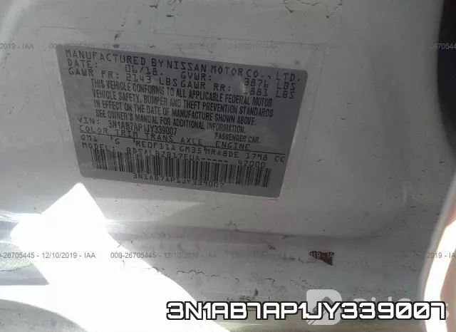 3N1AB7AP1JY339007 фото 8
