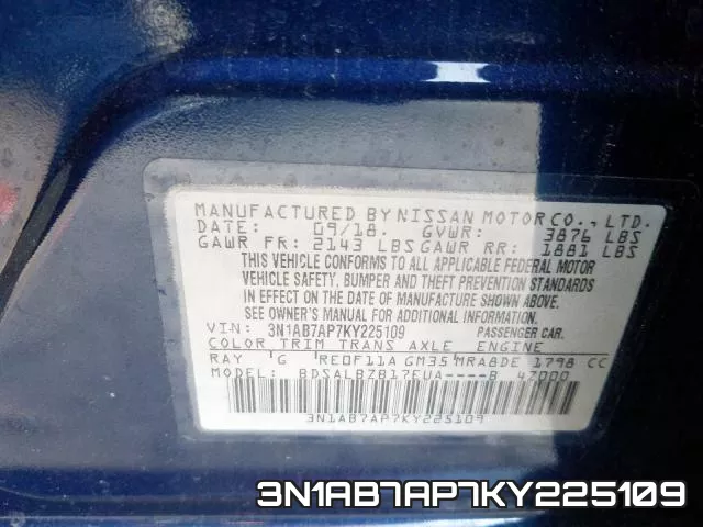 3N1AB7AP7KY225109 фото 2
