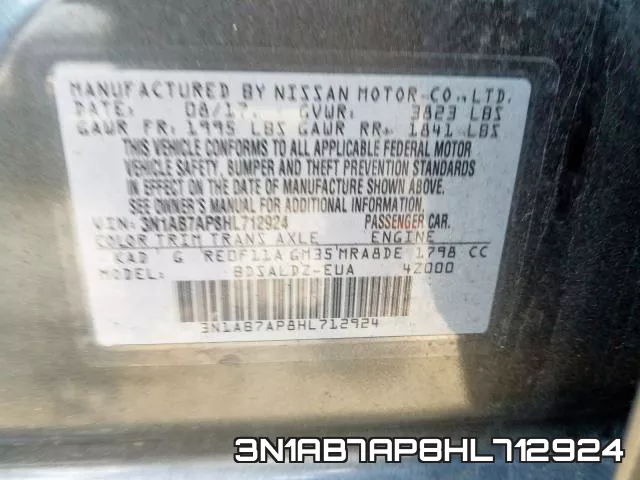 3N1AB7AP8HL712924 фото 2