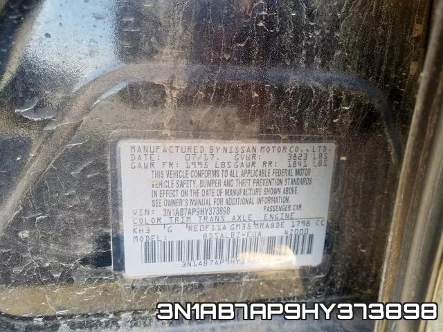 3N1AB7AP9HY373898 фото 2