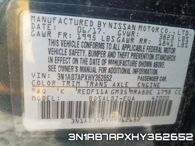 3N1AB7APXHY362652 фото 2