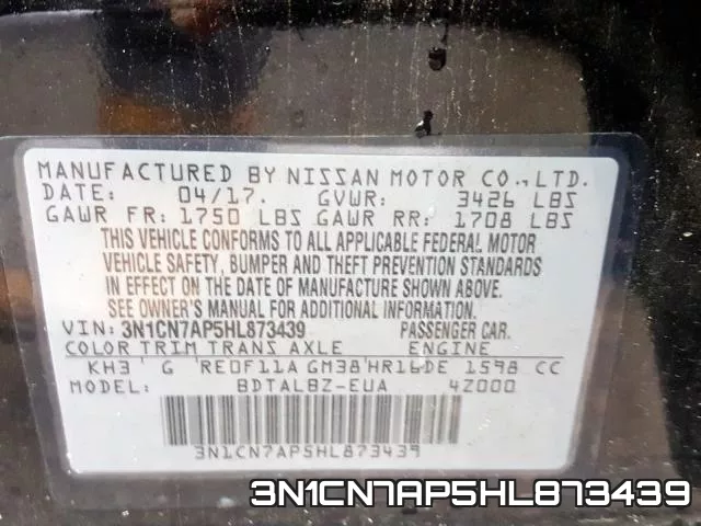 3N1CN7AP5HL873439 фото 2