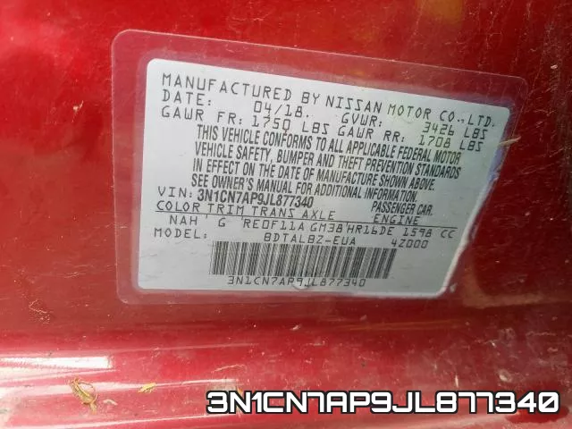 3N1CN7AP9JL877340 фото 2