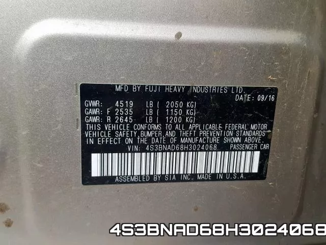 4S3BNAD68H3024068 фото 2
