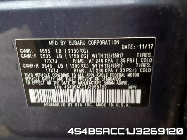 4S4BSACC1J3269120 фото 2