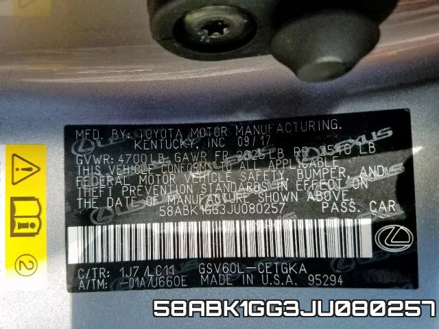 58ABK1GG3JU080257 фото 2