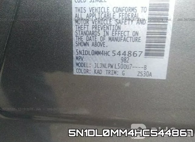 5N1DL0MM4HC544867 фото 10