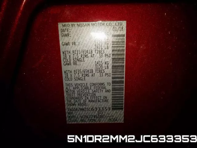 5N1DR2MM2JC633353 фото 2